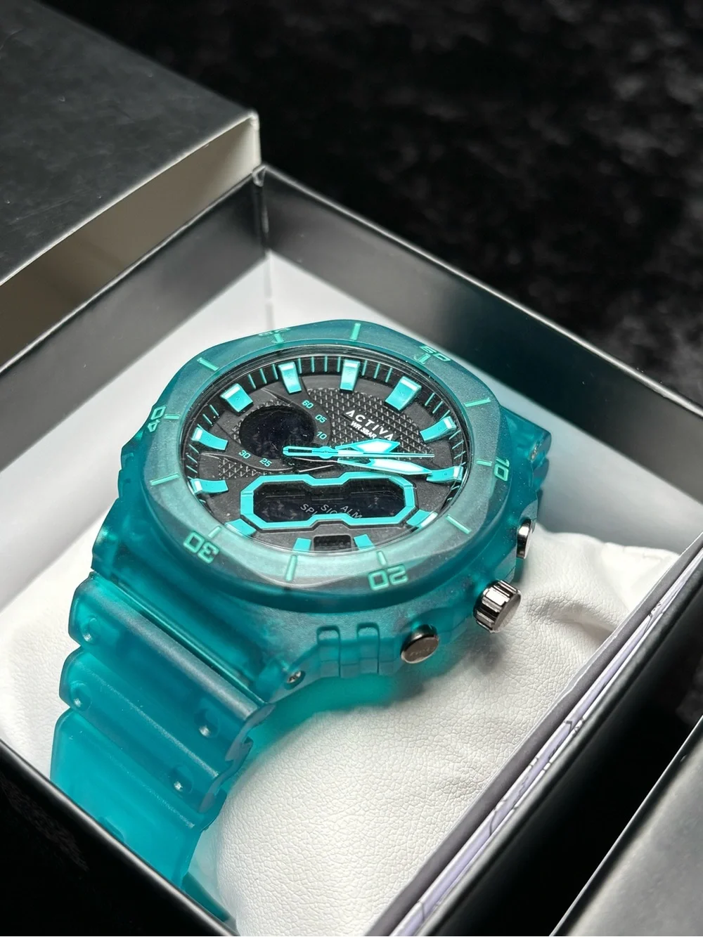 NIB Activa Exon X Invicta Teal Digital Chrono Watch